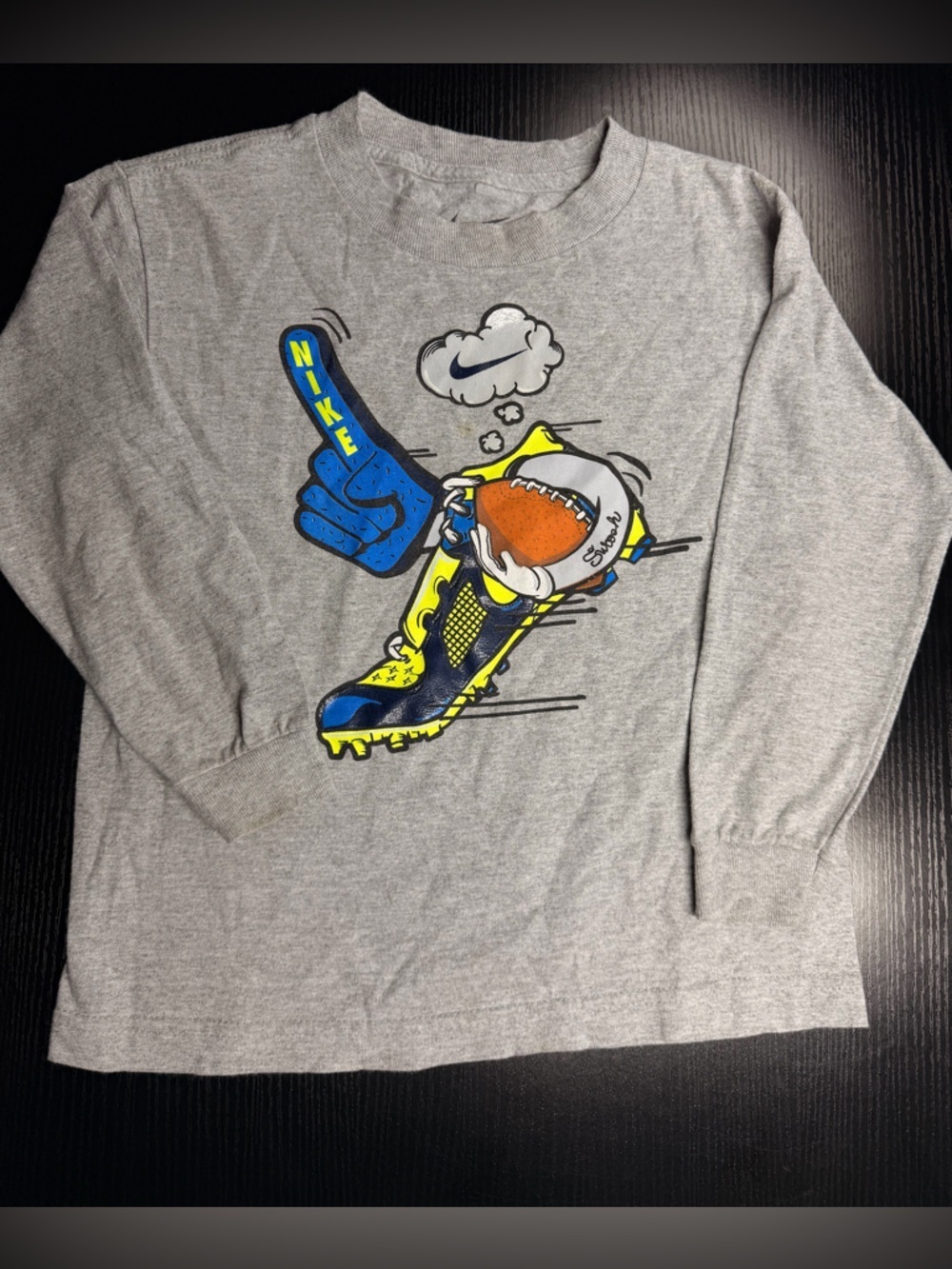 Nike Grey Pullover Hoodie with Black Swoosh